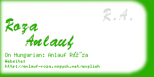 roza anlauf business card